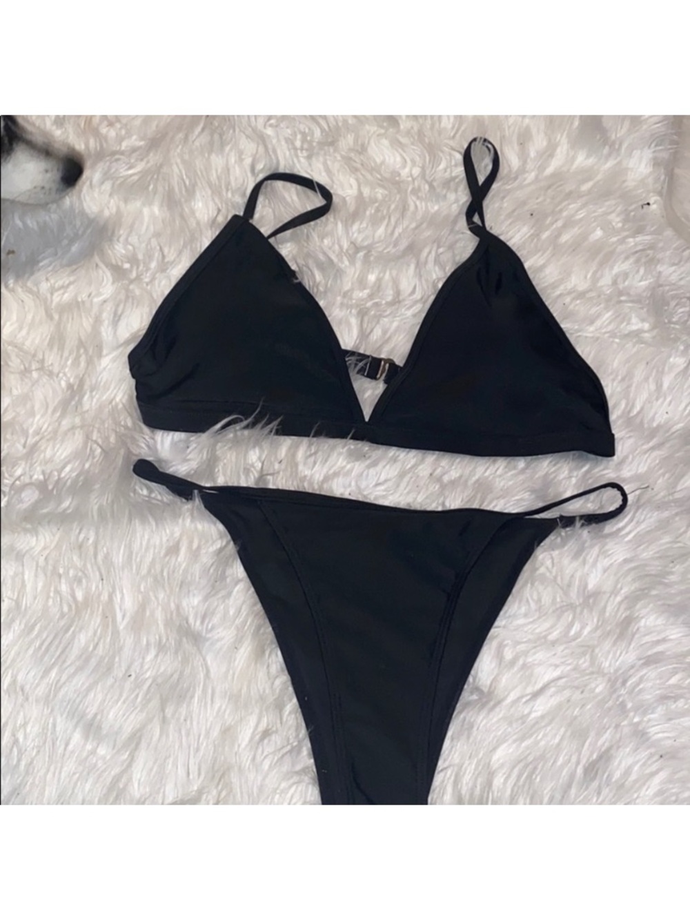 Women’s Black Triangle Bikini Set - Classic Swimwear